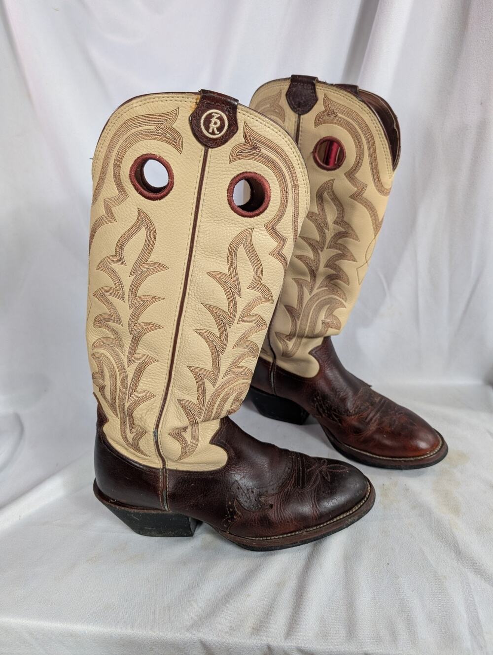 Tony Lama Cowboy Buckaroo Boots Men’s Size 10 D Western RR1013 Henley Pull On